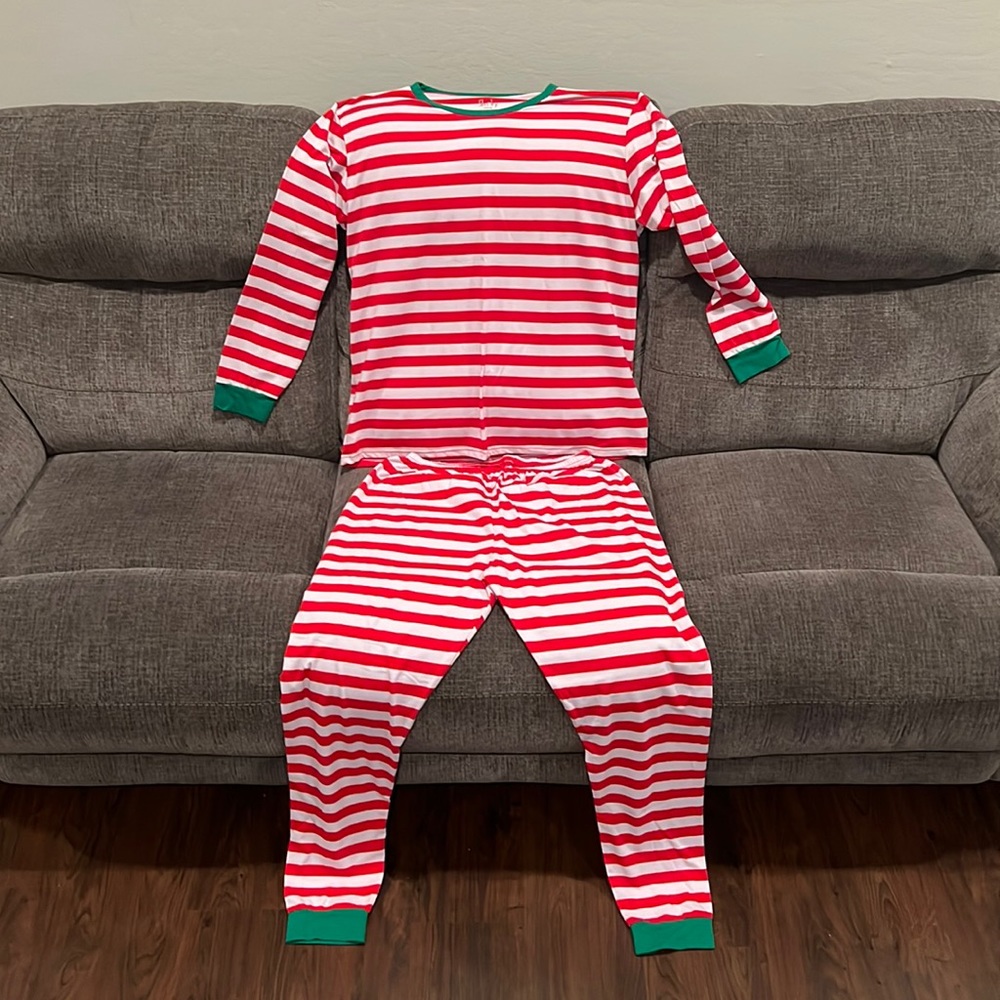 Matching Pajama Set Candy Cane XL